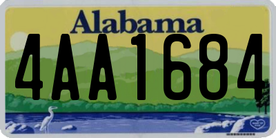 AL license plate 4AA1684