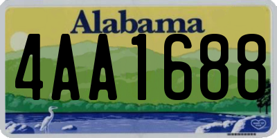 AL license plate 4AA1688