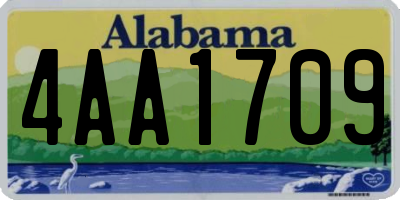 AL license plate 4AA1709
