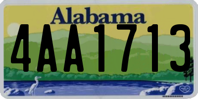 AL license plate 4AA1713