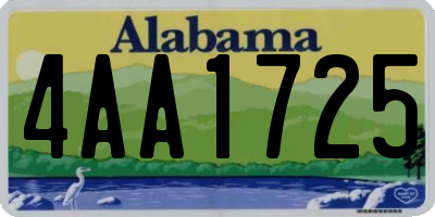 AL license plate 4AA1725