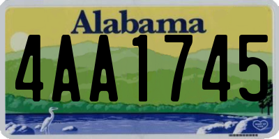 AL license plate 4AA1745