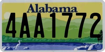 AL license plate 4AA1772