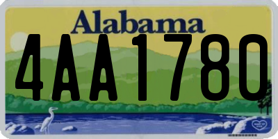 AL license plate 4AA1780