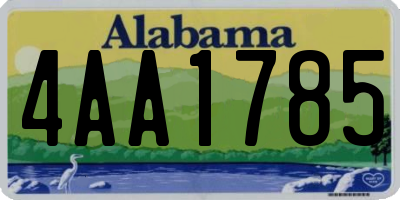 AL license plate 4AA1785