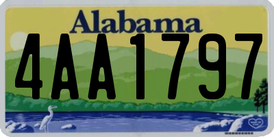 AL license plate 4AA1797