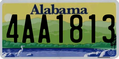 AL license plate 4AA1813