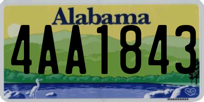 AL license plate 4AA1843