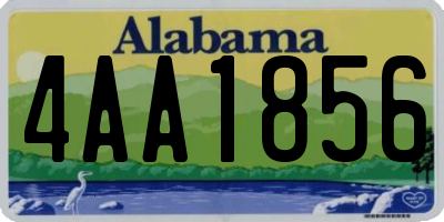 AL license plate 4AA1856