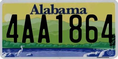 AL license plate 4AA1864