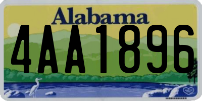 AL license plate 4AA1896