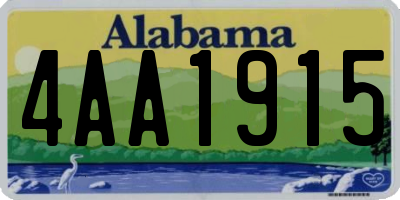 AL license plate 4AA1915