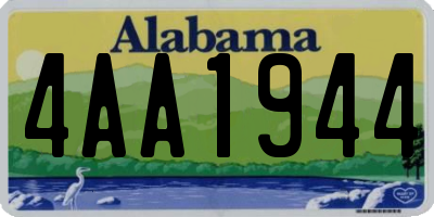 AL license plate 4AA1944