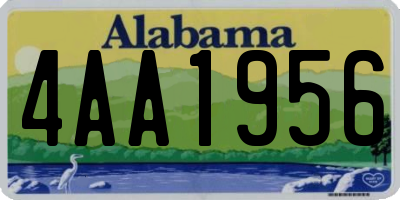AL license plate 4AA1956