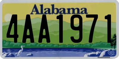AL license plate 4AA1971