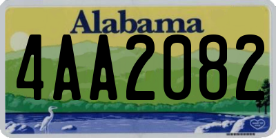 AL license plate 4AA2082
