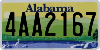 AL license plate 4AA2167