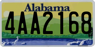 AL license plate 4AA2168