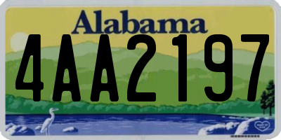 AL license plate 4AA2197