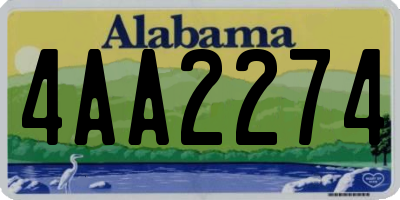 AL license plate 4AA2274