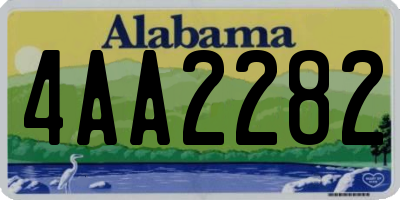 AL license plate 4AA2282