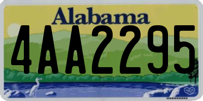 AL license plate 4AA2295