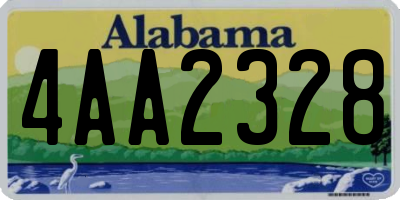 AL license plate 4AA2328