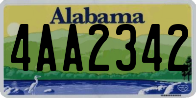 AL license plate 4AA2342