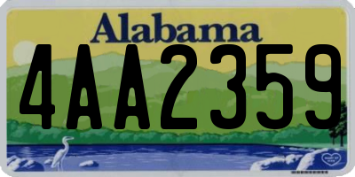 AL license plate 4AA2359