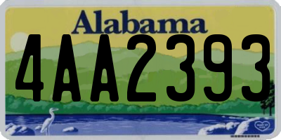 AL license plate 4AA2393