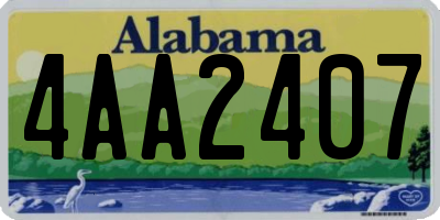 AL license plate 4AA2407