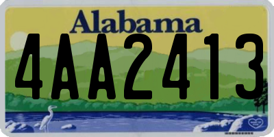 AL license plate 4AA2413