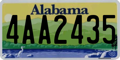 AL license plate 4AA2435