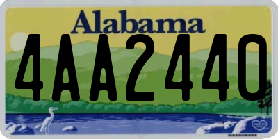 AL license plate 4AA2440