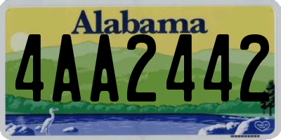 AL license plate 4AA2442