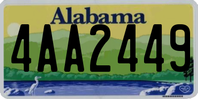 AL license plate 4AA2449