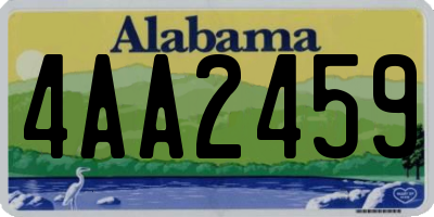 AL license plate 4AA2459