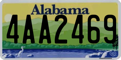 AL license plate 4AA2469
