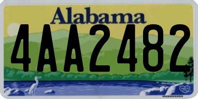 AL license plate 4AA2482