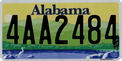 AL license plate 4AA2484