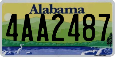 AL license plate 4AA2487