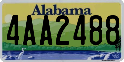 AL license plate 4AA2488