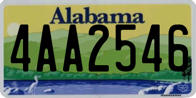 AL license plate 4AA2546