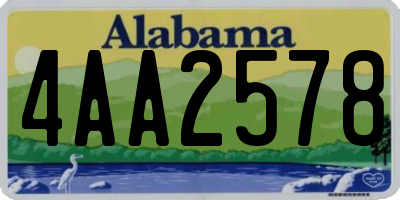 AL license plate 4AA2578