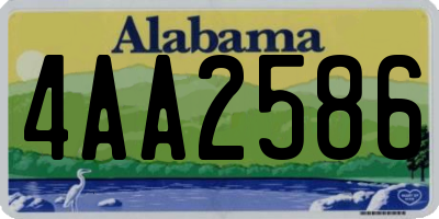 AL license plate 4AA2586