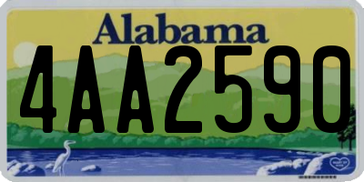 AL license plate 4AA2590