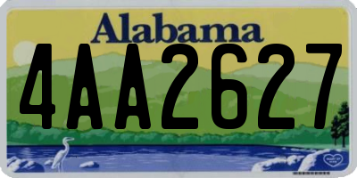 AL license plate 4AA2627