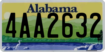 AL license plate 4AA2632