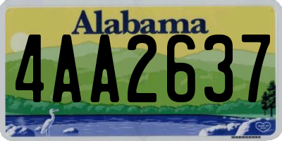 AL license plate 4AA2637