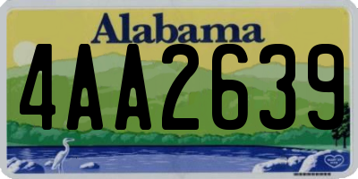 AL license plate 4AA2639